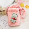 Autumn and Winter Plush Cute 3D Doll Hand Warmer Trendy Hot Water Bottle That Can Be Worn Cross-Body for Going Out