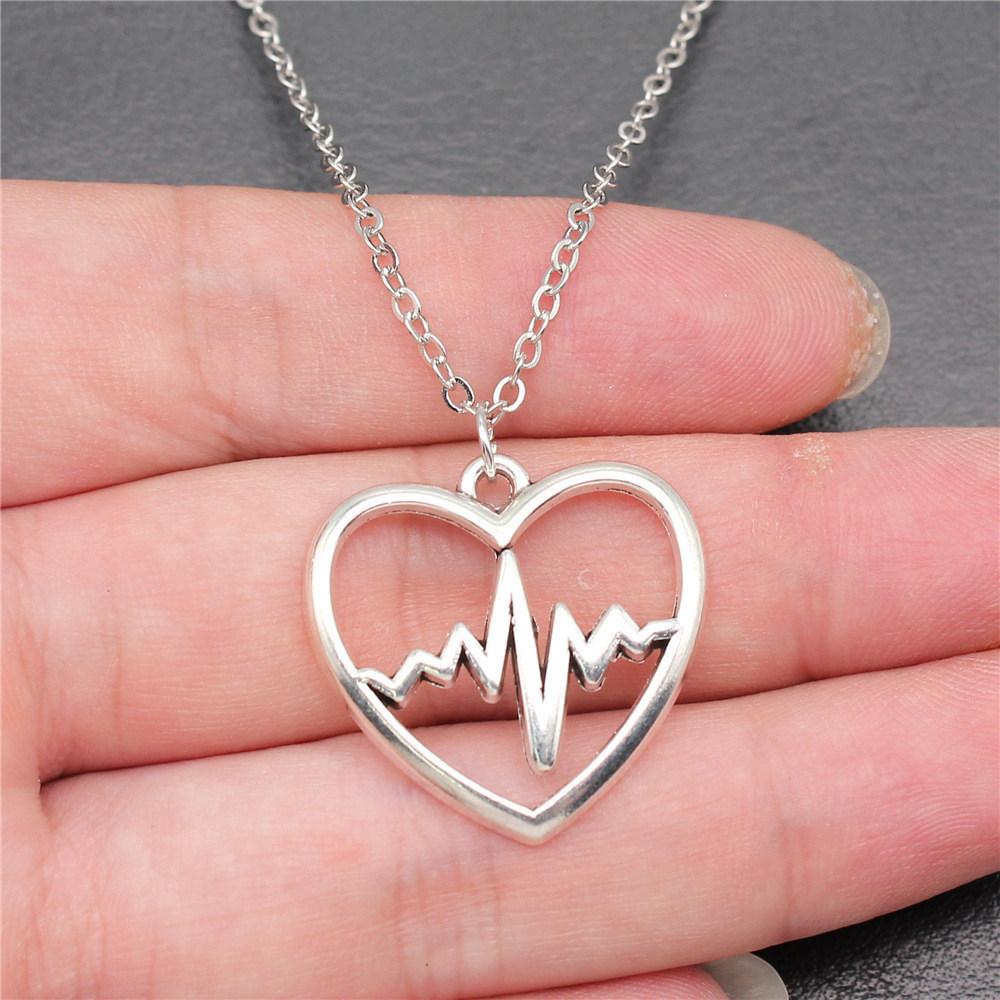 Necklace On The Neck 43cm Chain Peach Heart Nameplate Wedding Jewelry Findings QN057