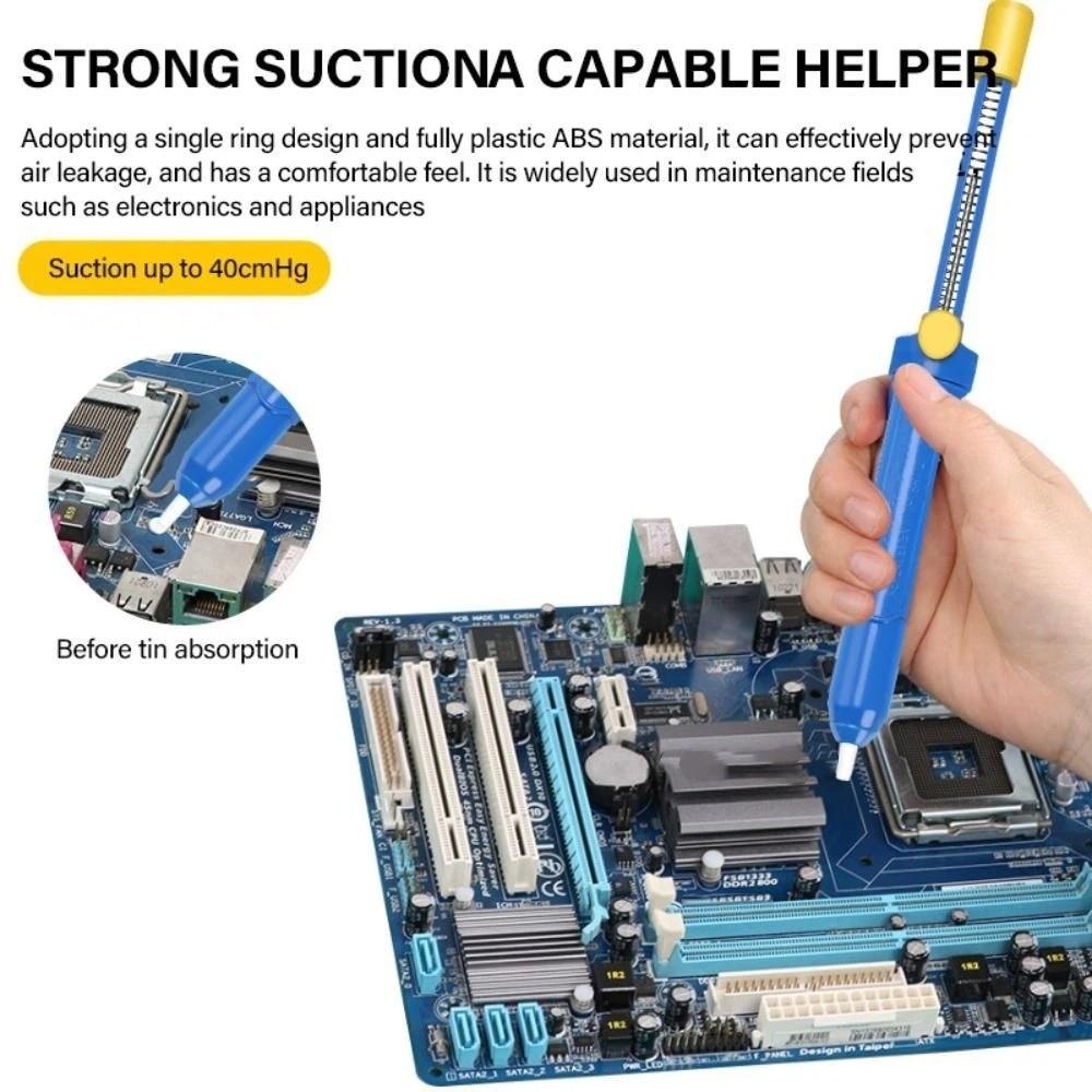 2Pcs Ergonomic Solder Sucker Strong Suction Power Manual Solder Extractor  Electric Solder Iron