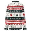 Skjortebluse for kvinner Juletrykkknapp Langermet Casual Basic skjortekrage Vanlig topp
