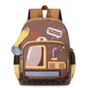 Schoolbag truck image kindergarten schoolbag 1-1 years old middle class boys and girls modern trendy cool nylon contrasting color sewing line arc