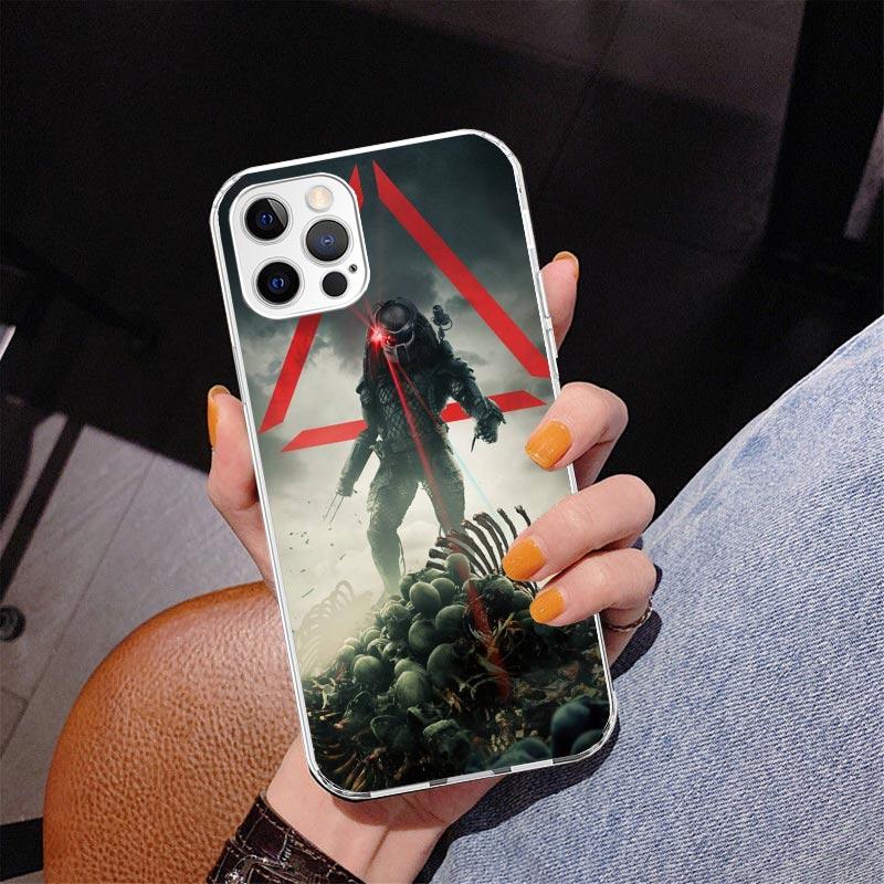 Alien Vs Predator Painted Phone Case For iPhone 17 Air 16 Pro Max 16E 15 + 14 Plus 11 12 13 Mini 7 8 SE Gift Print Cover Fundas