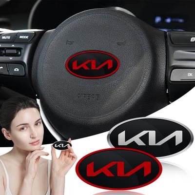 1 Stück Auto-Lenkrad-Mittelabzeichen Aufkleber Auto-Styling Für Rio Ceed Sportage Cerato Soul Sorento Flip R K2 K3 K5 k6 K7 K8 Soul