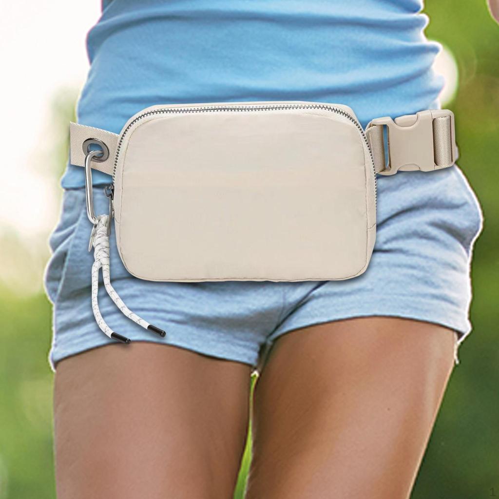 Belt Bag, Nylon Crossbody Pouch, Adjustable Sport Waist Pack for Outdoor Activities