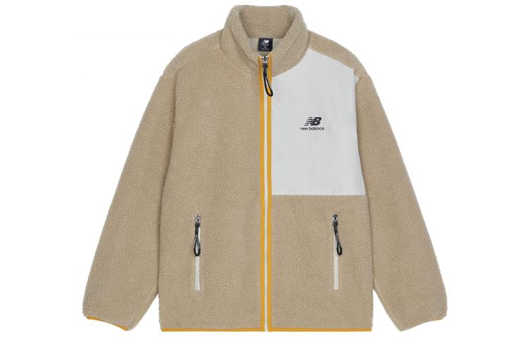 New Balance Velvet Jackets Unisex Khaki Stand Collar Moderate AMJ13346-DWW S