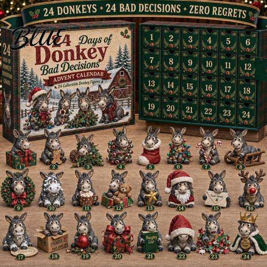 Pensierini per il Calendario dell'Avvento 24 Giorni Set Ornamenti Animali Bambini 2026 Acrilico 2D con Natale