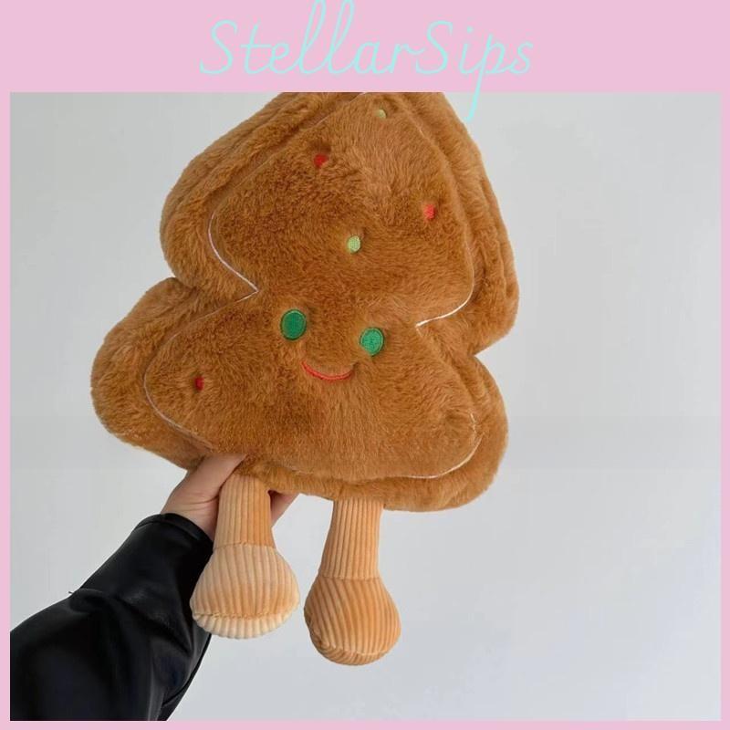 Tree Star Christmas Shaped Cookie Plush Toy Stuffed Doll Decoration Cartoon
