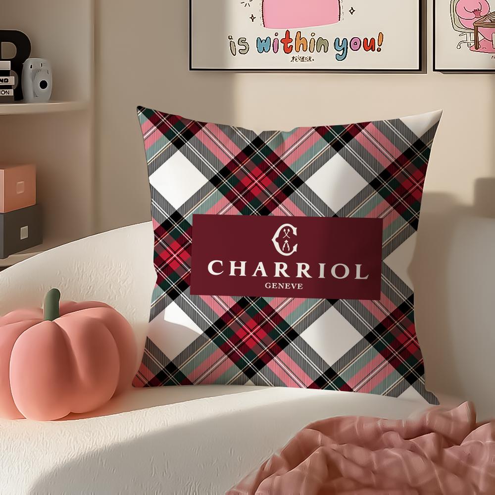 

Stylish French Brand CCharriol Cushion Cover Pillowcase Short Plush Invisible zipper Room Sofa Cushion Cover 30X30cm