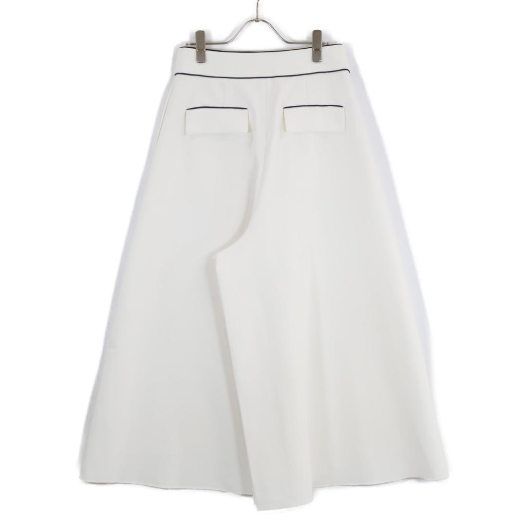 ebure White piping wide pants Bottoms 38 whiteUsed