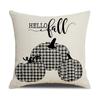 Autumn Harvest Pillow Cover Plaid Maple Leaf Truck Pumpkin Pillow Pillow Cover Home Cushion Cover