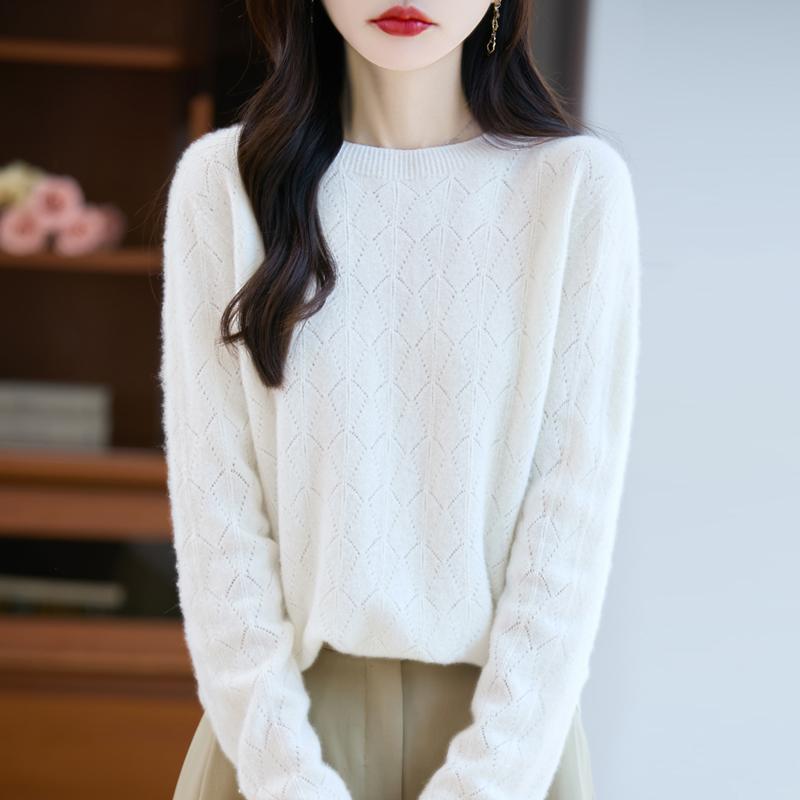 Dámský kašmírový svetr Kašmír Qinghe 30% kašmír 70% vlna podzimní a zimní pulovr hřejivý a módní