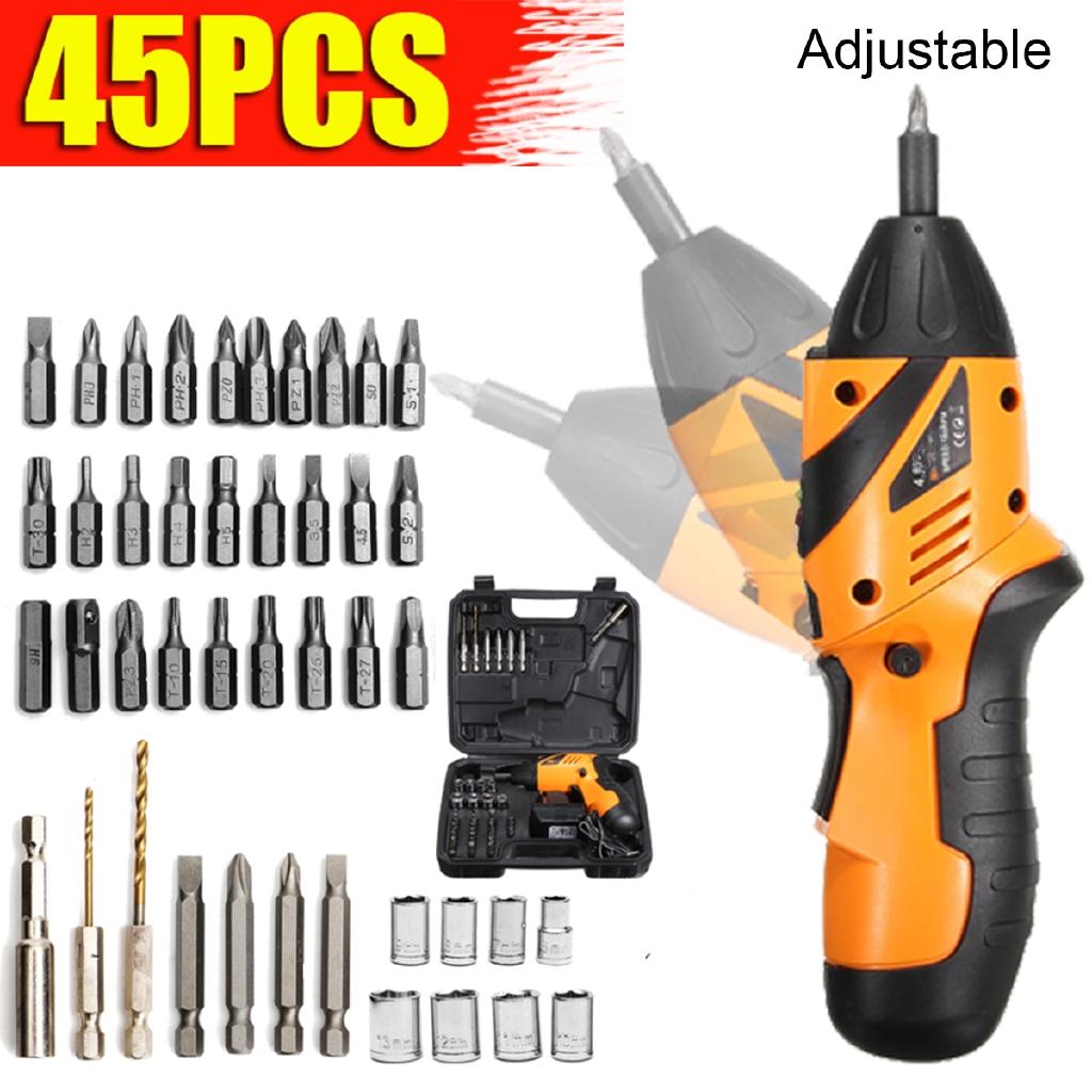 Cordless Electric Drill Driver Bits Set Battery & Recharger Wireless Screwdriver