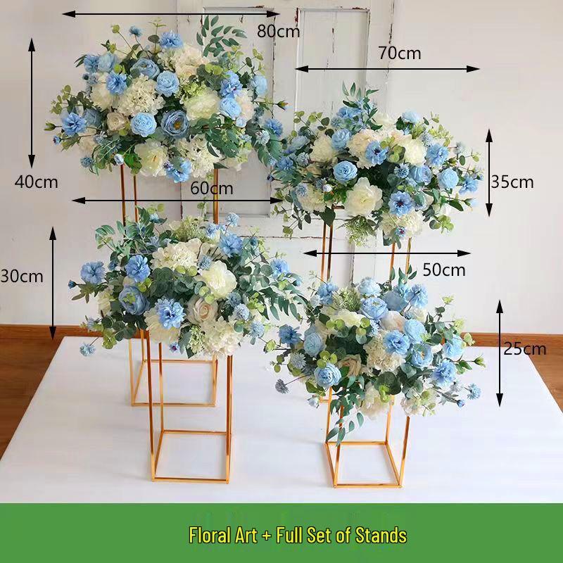 Geometric Iron Art Wedding Flower Ornaments for Event Decoration