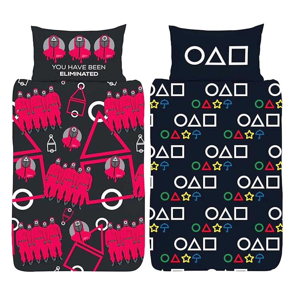 Squid Game Symbols Reversible Duvet Set