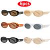 6pcs Cycling Brand Sunglasses Women Fashion Black Shades UV400 Men Punk Brand Sun Glasses Outdoor Cycling Shades