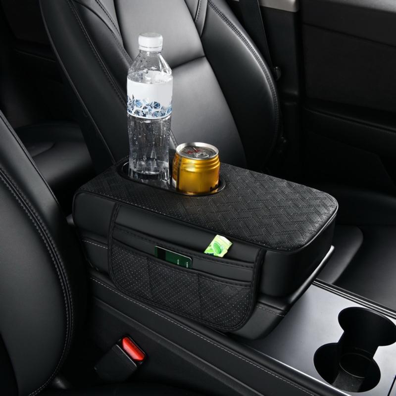 Waterproof PU Leather Car Armrest Storage Box for Escape 2013-2025 Featuring Anti Slip Design and Extra Compartments