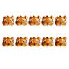 10Pcs Tiger Head Balloons Lovely Animals Pattern Balloons New Year Supplies Indoor Outdoor Animals Theme Balloon