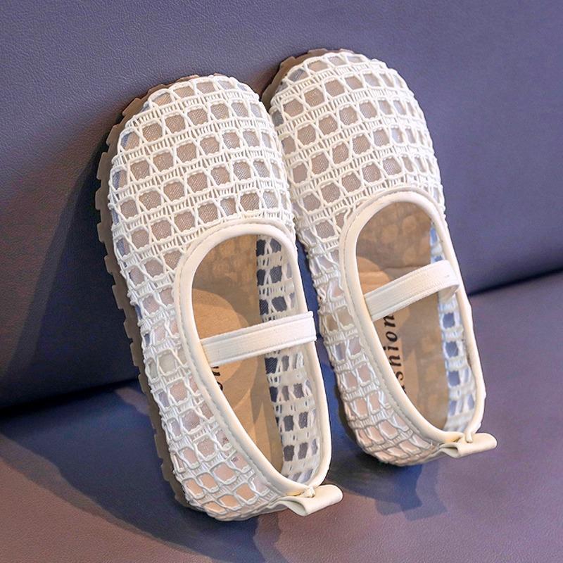 Mädchen Sandalen Sommerkleidung rutschfest 2025 neu Mesh hohl atmungsaktiv Kinder Mesh Schuhe Mädchen Mode Prinzessin