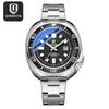Qingxiya Men's Luminous Quartz Watch - Waterproof Stainless Steel Strap with Calendar