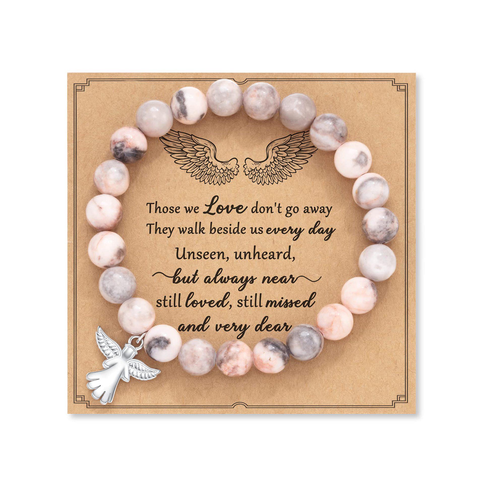 

Hot Pink Zebra Amethyst Stone Bracelet - Angel & Bestie Gift