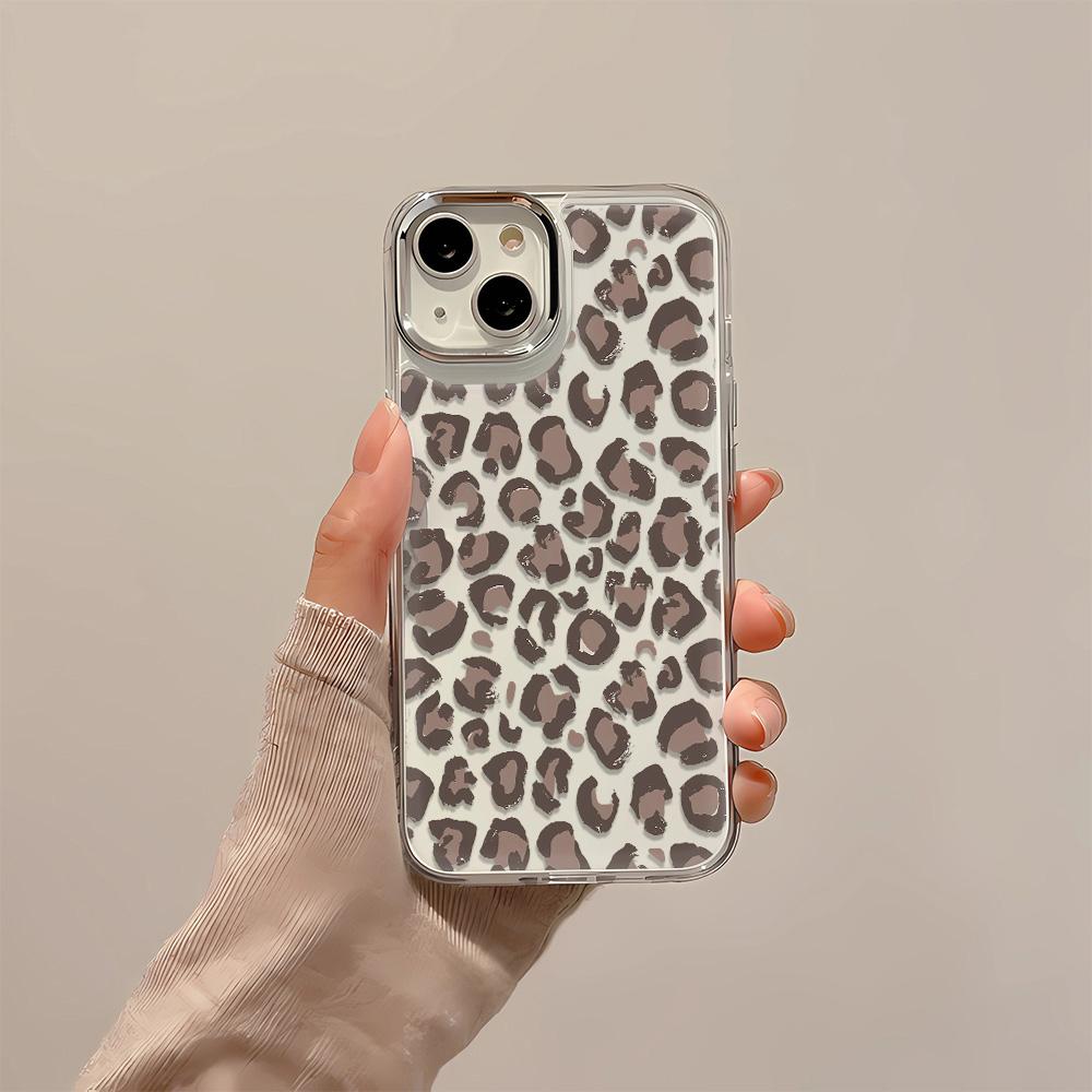 Girl Heart Pattern Phone Case For IPhone 12 13 11 Air 16 15 14 17 Plus Pro Max Shockproof Wildness Cover Leopard Print Funda