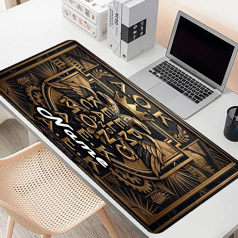 Custom Name Personalized AEK Athens FC Pattern Mousepad, Laptop PC Desk Mat, Decorative Desk Mat for Home Keyboard Pad Gift