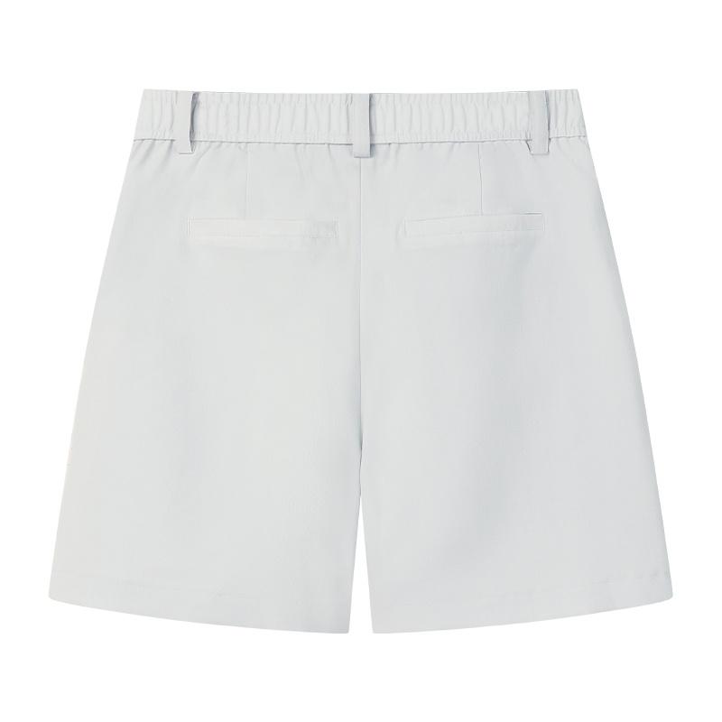 Fila White Minimalist Solid Fashion Versatile Casual Shorts Women Shorts Gray F11W623802FGY