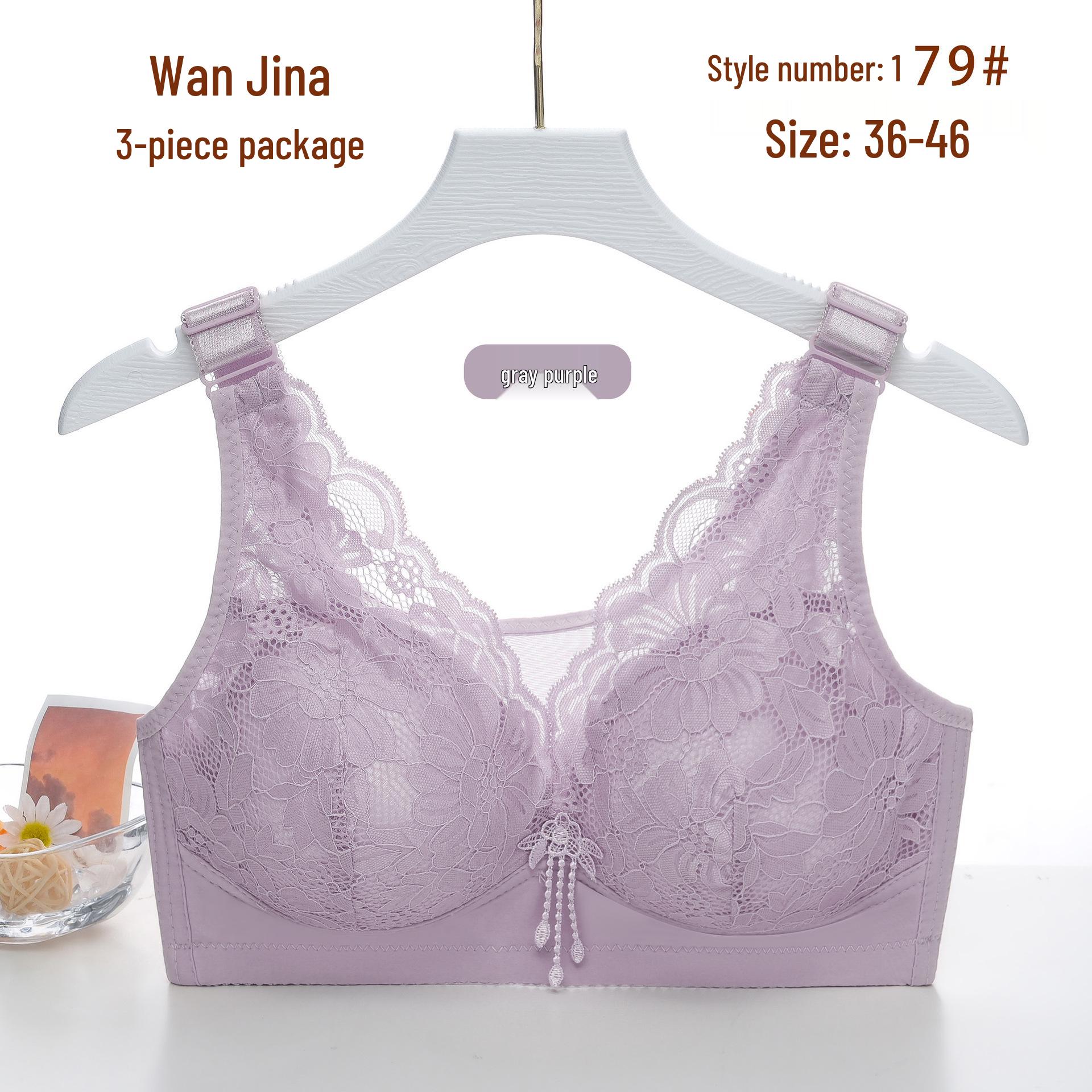 Seamless Large Size Anti-Exposure Lace Bra with Comfortable Support and Lift 44/100CD