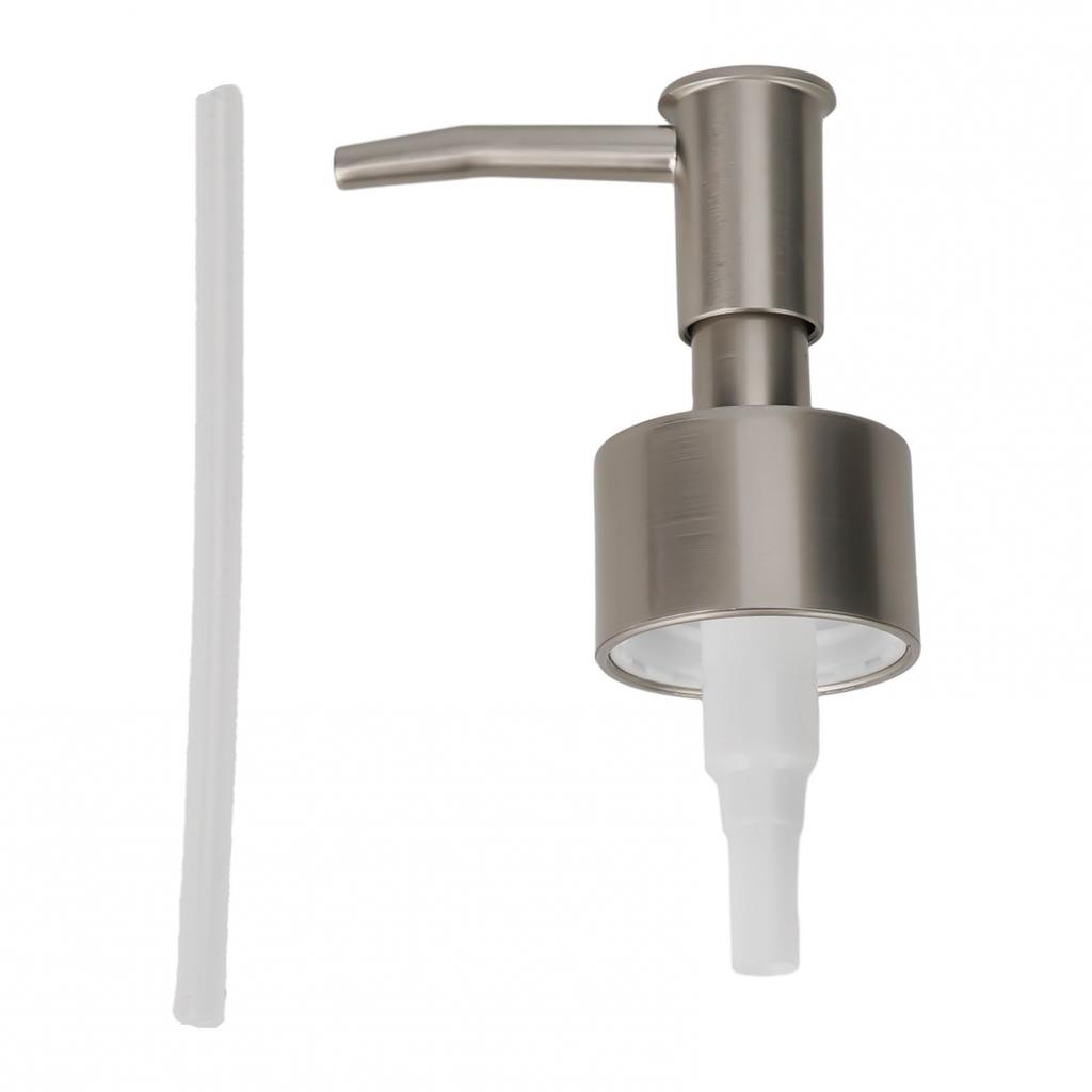 ABS Plastic Pump Head Tube Black Head Shower Silver