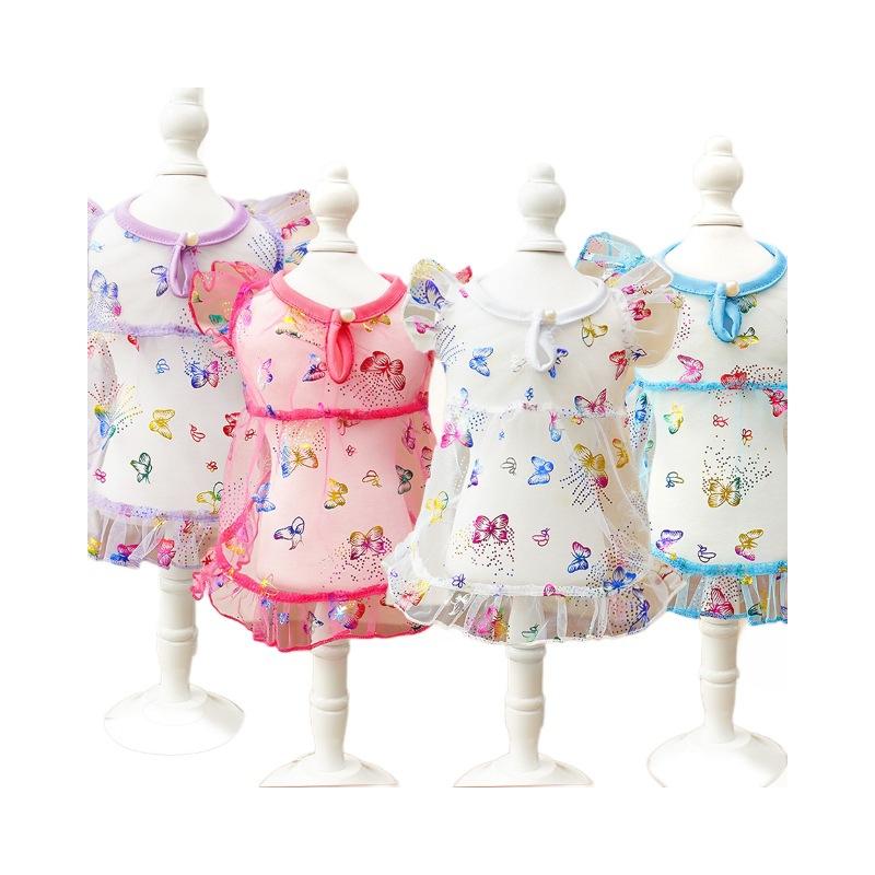 Big Dog Golden Retriever Pet Clothes Cat Dog Summer Sunscreen Breathable Mesh Cat Dress Princess Dress Dog Supplies