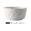 Rock Patterned Frosted Ceramic Tableware, Soup Bowls, Dessert Plates, Household Rice Bowls, Solid Color Threaded Salad Bowls