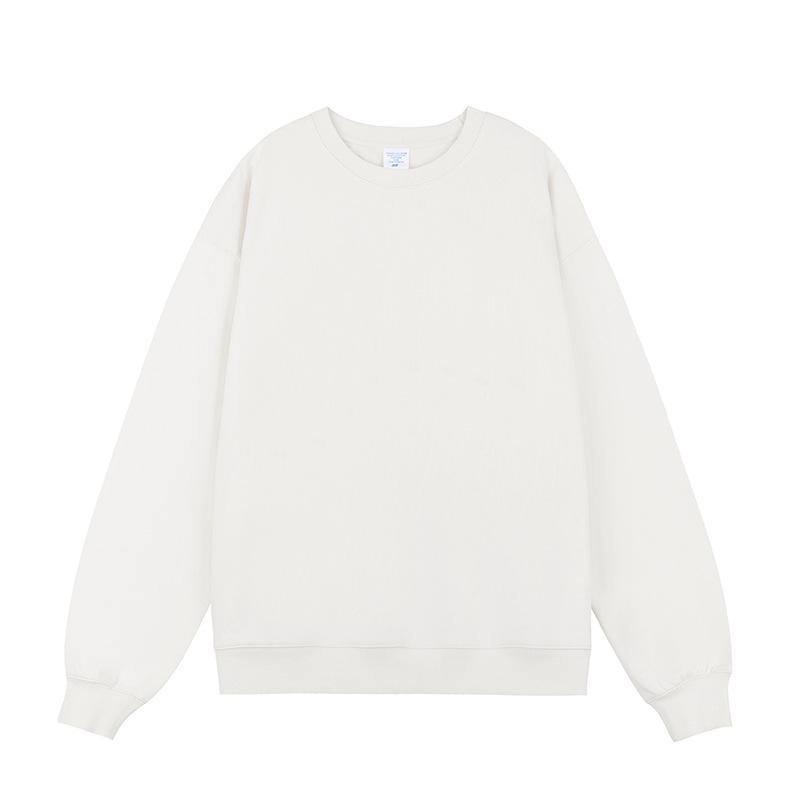 Herren Schweres Frottee Sweatshirt: Einfarbig, Herbst/Winter-Stil mit Rundhalsausschnitt - Trendiges europäisches und amerikanisches Design
