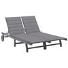 VidaXL 2-seater Garden Lounge Chair with Cushion Grey Acacia