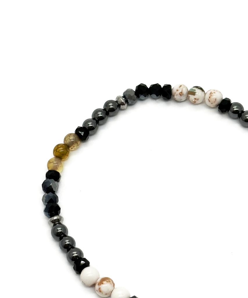 Monoflux Core Tone Gemstone Bracelet _ Brown Core