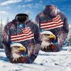USA Flagge Grafik Amerikanischer Adler 3D Druck Hoodies Für Männer Kleidung 2026 Herbst Frühling Streetwear Kapuzenpullover Pullover