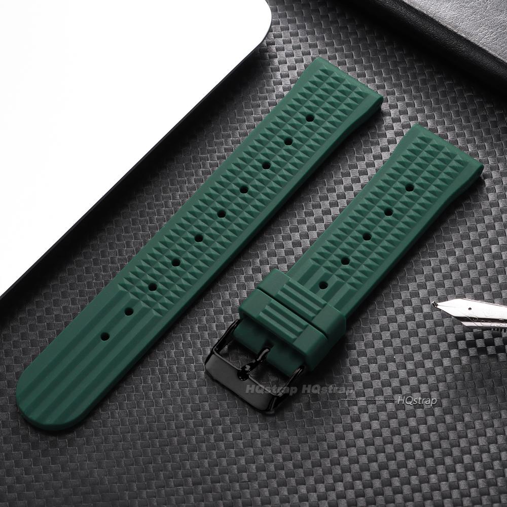 Premium Rubber Watch Band for Seiko Soft Universal 20mm 22mm Silicone Strap Replacement for Water Ghost Waterproof Watchbands