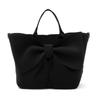 VITAFELICE Women's Neoprene 2-Way Ribbon Tote Bag (ubb-sp-0340, Black)