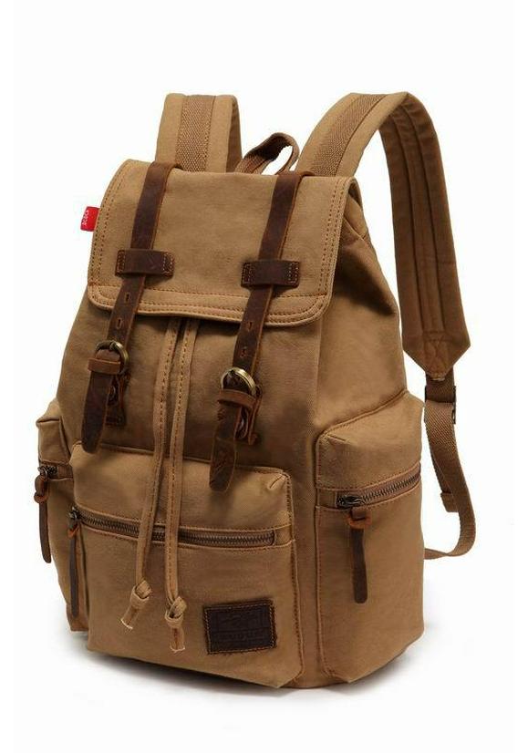 Zaino da Viaggio Unisex Retrò - Borsa per Computer da Uomo alla Moda
