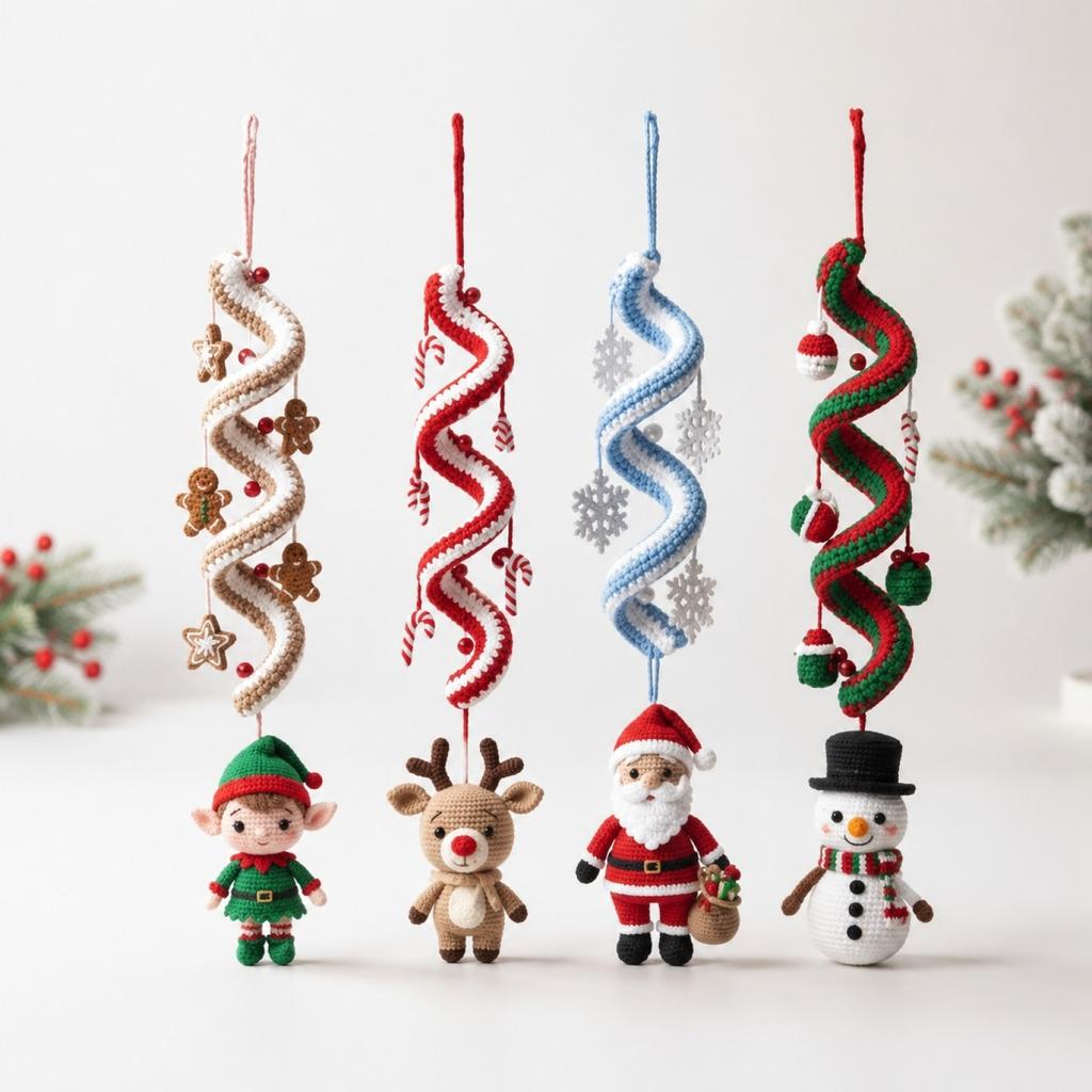 Christmas Ornament Kit, DIY Holiday Hanging Decorations Set of 4 for Home