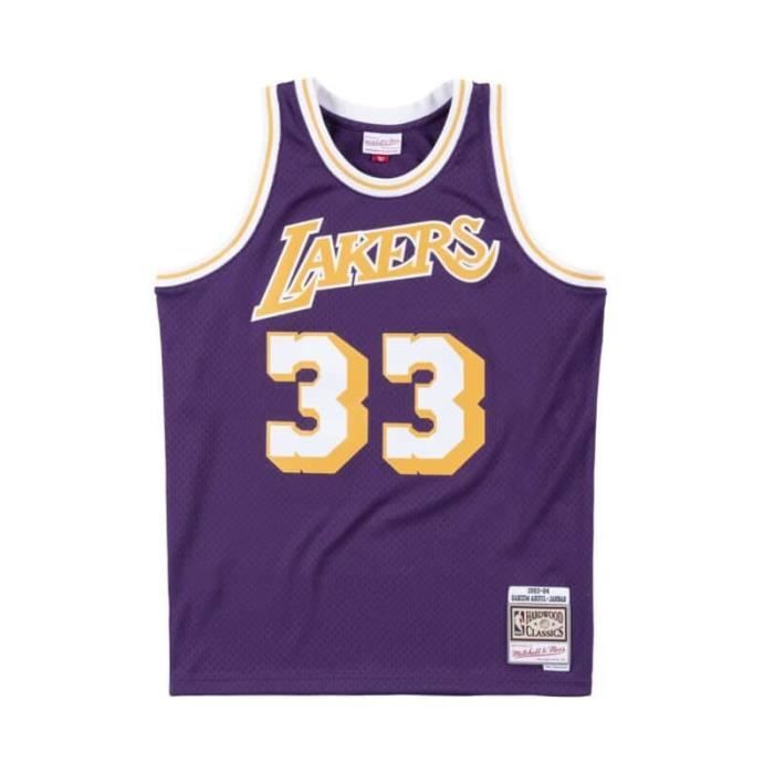 Maillot NBA - Mitchell & Ness - Kareem Abdul-Jabbar - Los Angeles Lakers 1983-84 - Violet - Manches courtes