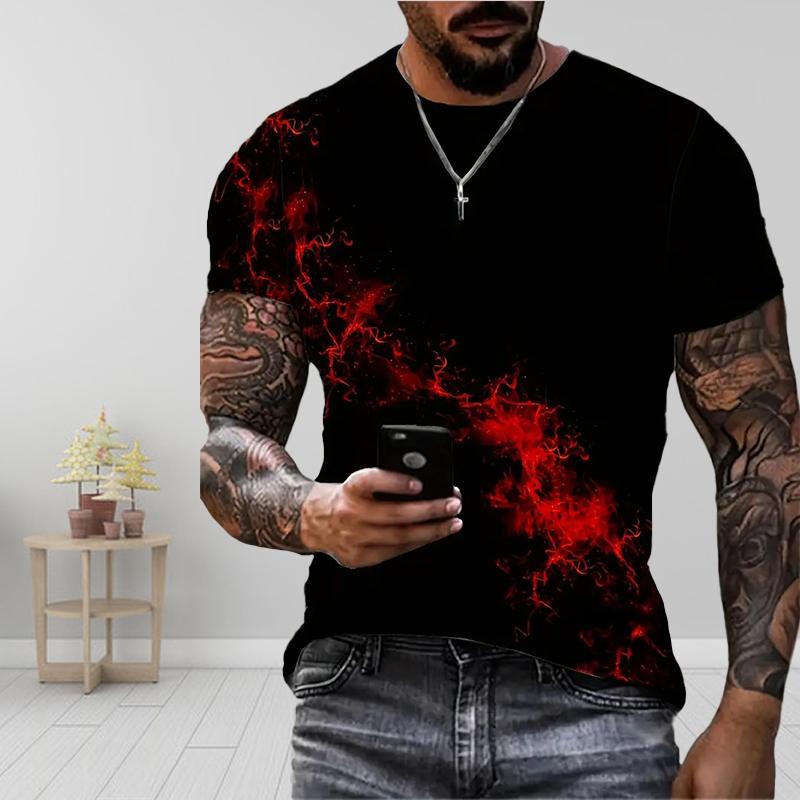 

Новая летняя мужская модная футболка с принтом в виде креста для мужчин L красный