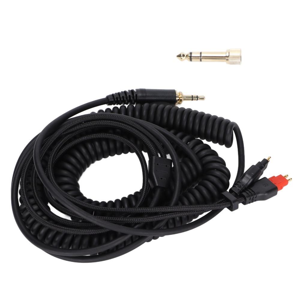 Plug and Play Spring Wire 3.5mm+6.35mm Plug Stereo Jack Cable for HD660s HD650 HD600 HD580 Home