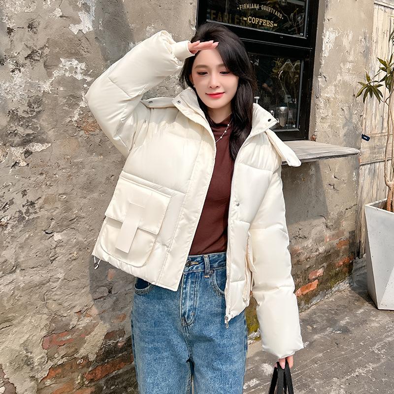Bread clothes jacket small man big bag short cotton clothes women's live hat new down  clothes