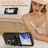 Crossbody Leather Finger Ring Holder Cards Solt Wallet Phone Case for Samsung Galaxy Z Flip 7 6 5 4 3 Flip7 FE Protective Cover