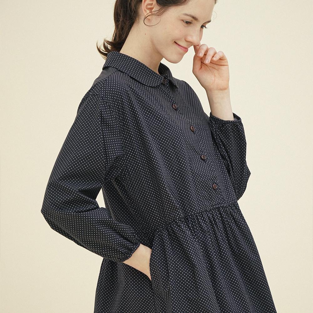 Chikita [Spring 25] Polka Dot Puff Sleeve Dress Black 251206Obk
