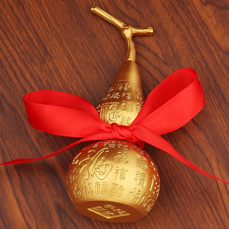 Brass Baifu gourd creative home coffee table TV cabinet ornament sand gold metal handicraft copper small ornament