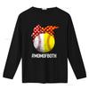 Mom Of Both T Shirt For Women Baseball Softball Vintage Washed Streetwear Slightly Unisex Breathable Homme Graphic Fashion