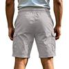 Men's Casual Cargo Shorts Elastic Drawstring Waist Multi-Pocket Summer Quick Dry Workout Solid Color Beach Short Pants
