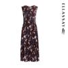 ELLASSAY Retro Handmade Pleated Tie-Dye Sleeveless Midi Dress