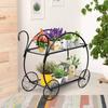 TANGKULA Garden Rack Flower Stand Iron Ivy Stand Gardening Rack Flower Rack Bonsai Shelf Plant Shelf Potted Plant Stand Flower Stand Iron Garden